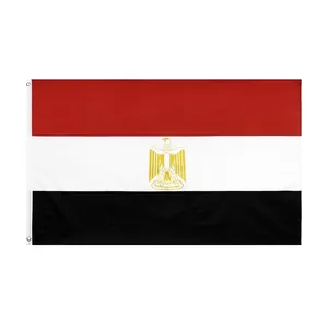 Cheap Price Polyester Promotional Sport With 2 Eyelets Flag Digital Printing Egyptian Egypt National Flag