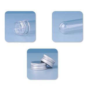 30ml 40ml 45ml 50ml 55ml 60ml PET 플라스틱 분말 사탕 목욕 소금 약 보관 용기 금속 나사 캡이있는 식품 시험관 - Product Image 3