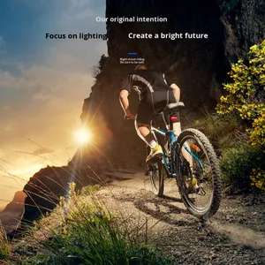 Flash <b>Light</b> Portable <b>Bicycle</b> Front <b>Light</b> with Horn Bike Torch Rechargeable Speedometer Cycling Flashlight Camping Lamp - Product Image 2
