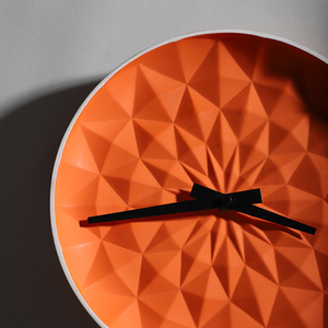 <span class=keywords><strong>Orologio</strong></span> da parete in ceramica moderna fatta a mano con origami arancione - Product Image 4