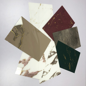 Gouden marmerpatroon acryl laminaat paneel PMMA plaat kunststof voor keukenbladen, marmeren wastafels, aanrechtbladen en tafels - Product Image 2