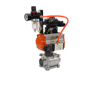 Q611F-16P ba mảnh khí nén bóng van 304/316 thép không gỉ nội bộ/bên ngoài ren van khí nén bóng van - Product Image 3