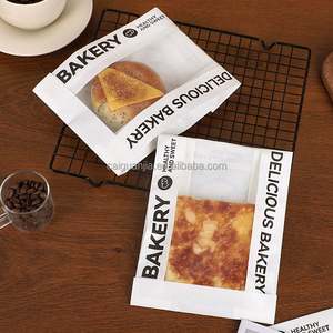 Sac à pain en papier kraft écologique réutilisable avec logo personnalisé imprimé - Product Image 3