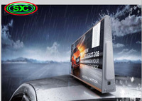 Panneau d'affichage de voiture double face Pantallas Écran publicitaire vidéo HD sans fil Taxi Top Led Display