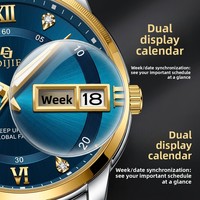 Montre pour homme d'affaires authentique, nouvelle arrivée, directement de l'usine, quartz, alliage, bracelet en acier inoxydable, aiguilles, chiffres romains, lumineuse, luxe