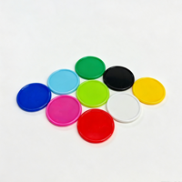 Jetons concaves en plastique de 25 mm, colorés, personnalisables, pour jeux de comptage pour enfants, pièces de monnaie vierges en plastique pour récompenses mathématiques et marqueurs
