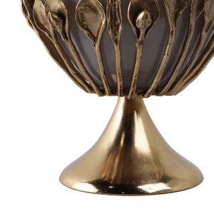 Decorative <b>Glass</b> And Metal Hurricane Candle Holder Elegant Pillar <b>Candlestick</b> For Table Centerpieces Home Decor - Product Image 5
