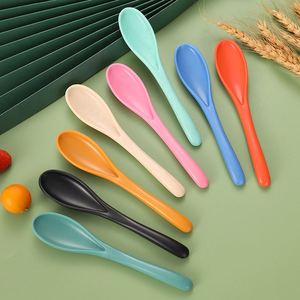 Ensemble de couverts écologiques en paille de blé plaquée - Sans BPA, réutilisables, lavables au lave-vaisselle, portables, pour cadeaux promotionnels - Product Image 4