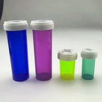 Frascos de Plástico con Tapa Reversible a Prueba de Niños para Píldoras, Hierbas y Medicamentos Recetados, 6DR, 8DR, 10DR, 13DR, 16DR, 20DR, 30DR, 40DR, 60DR, 120DR
