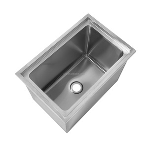 Estación de Comida Fría de Acero Inoxidable con Contenedor de Hielo Deslizante y Grifo para Uso en Restaurantes y Bares - Product Image 2