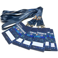 Badges en plastique personnalisés à impression rapide pour petites commandes, passe événementiel, passe VIP, étiquette nominative d'identification, badge d'accès arrière-scène avec cordon pour exposition