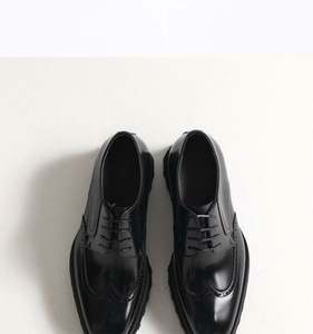 Zapatos Brogue de Cuero Genuino de Alta Calidad para Hombre, con Punta Puntiaguda, Suela Gruesa, Impermeables, Formales, para Otoño - Product Image 6