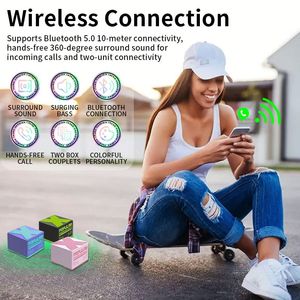 Altavoz Estéreo Inalámbrico Portátil con Luces de Colores X1, Altavoz Inteligente Multifuncional para Fiestas al Aire Libre - Product Image 6
