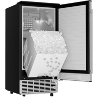 Machine à glaçons à porte simple NES-36FS-8 pour bar de café, sous comptoir, autonettoyante, production de 36 kg de glaçons en cubes
