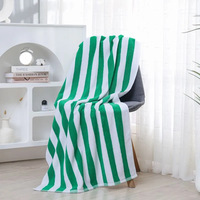 Serviette de bain extra large en coton égyptien, motif jacquard tropical rayé, séchage rapide, douce et épaisse, idéale pour l'hôtel et la plage, vente en gros