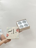 Boîte d'emballage de bougie en céramique de soja naturel de luxe avec logo personnalisé imprimé boîtes d'emballage de mini bougie en papier pour cadeaux