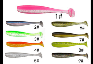 Leurre souple en silicone ALPHA 5.5/6.3/7/9/12cm, type Paddle Shad, queue en T ondulée, pour la pêche en mer et en rivière - Product Image 3