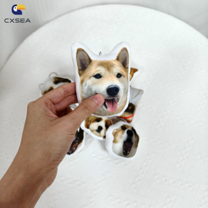 Custom Cute Animal Anime Mini Plush Pillow Keychain Soft Digital Photo Accessory