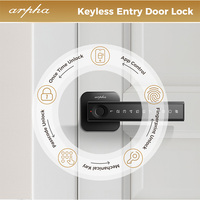Serrure de porte intelligente Arpha D228 électronique avec application Tuya, connexion Bluetooth, mot de passe, clé, empreinte digitale, déverrouillage intelligent