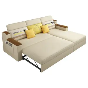 Мебель для дома, кровать в скандинавском стиле, Модный складной регулируемый диван-трансформер с губкой, спальное место, двуспальная кровать с хранилищем