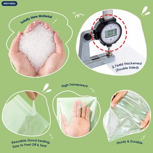 Sacs en cellophane auto-adhésifs 6x12 pouces, 100 unités, sacs transparents en OPP, sacs de rangement refermables en plastique pour vêtements et électroniques - Product Image 3