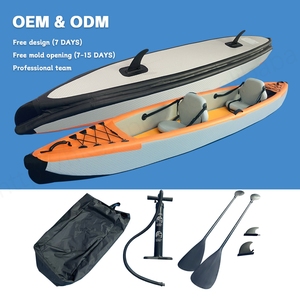 เรือคายัคเป่าลม GY Reinforced PVC EVA สำหรับ 2 คน ยาว 4 เมตร สีตามสั่ง พร้อมปั๊มลม พาย และอุปกรณ์เสริม PVC - Product Image 2