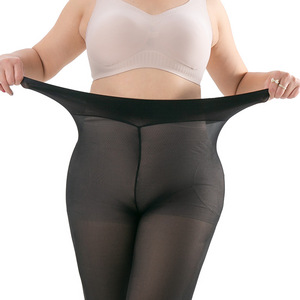 Collants en nylon 60 deniers transparents, anti-accroc, élastiques, grande taille, avec effet gainant, pour un confort tout au long de la journée - Product Image 2