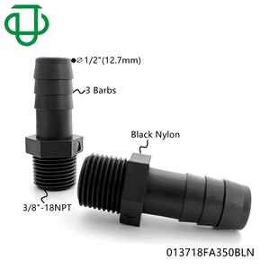 Nylon Màu Đen <span class=keywords><strong>3</strong></span>/<span class=keywords><strong>8</strong></span> "Nam <span class=keywords><strong>Npt</strong></span> X <span class=keywords><strong>1</strong></span>/<span class=keywords><strong>2</strong></span>" Hose Barb Chủ Đề Adapter Thẳng 90 Độ Khuỷu Tay Ống Nhựa Threaded Ống Phù Hợp - Product Image 2