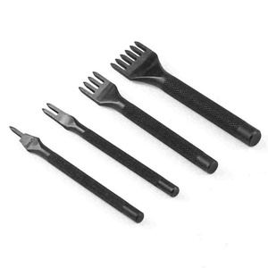4Pcs 1/2/4/6 Prong Leather Craft Tool Sets Diy Handmade Sewing Leather Tools Hole Punches Lacing Stitching Working Chisel - Product Image 3