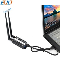 Adaptateur sans fil USB 3.0 Type-A NGFF M.2 B Key avec 1 emplacement pour carte SIM, 2 antennes, étui de protection pour module modem 3G 4G LTE GSM WWAN