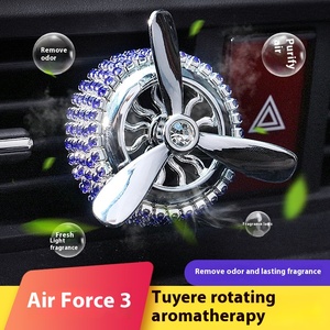 ABS Car Air Freshener <strong>Diffuser</strong> with Exhaust <strong>Clip</strong> Fan Rotating Air Outlet Aromabling Metal Fan Freshener for Car Exhaust - Product Image 2