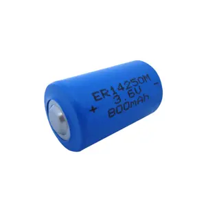 Baterai elektrik ER14250, 1/2AA 3.6V Lithium Thionyl Chloride(Li/sosi2) menggantikan SB-AA02P, baterai utama 1200mah