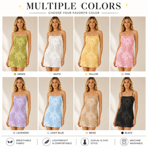 Spaghetti Strap <b>Sun</b> <b>Dress</b> 1 Week Quick Sample Breathable Lightweight Cotton Blend for Casual Daily Wear OEKO-TEX Certified - Product Image 2