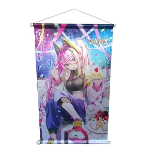 Customized Durable Wall Scrolls Poster Anime Cartoon Posters Wall Scroll Banners For Decor