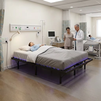 Meilleure Vente : Lit en Fer avec Lumières, Cadre de Lit Simple pour Chambre à Louer, Lit en Fer de 1,9 mètre ou 2 mètres, Lit Double pour Chambre Principale à Domicile
