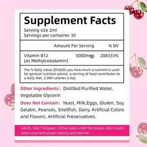 Tetes cairan <span class=keywords><strong>Vitamin</strong></span> <span class=keywords><strong>B12</strong></span> terbaik untuk anak-anak dewasa anti-gmo bebas Gluten mudah digunakan - Product Image 2