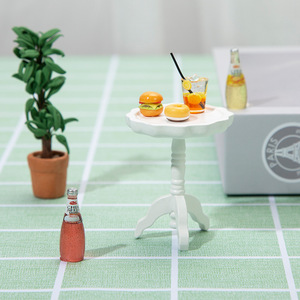 1:12 DIY juguete de madera casa de muñecas accesorio en miniatura modelo adornos pequeña mesa de encaje redondo modelo de escena de vida regalos - Product Image 3