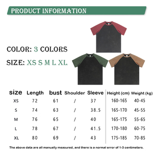 285 GSM New Fashion Custom Logo Knitted O-Neck Short Sleeve Casual 100% Cotton Acid Washed Pattern Regular Fit T-Shirt for Men - Product Image 2