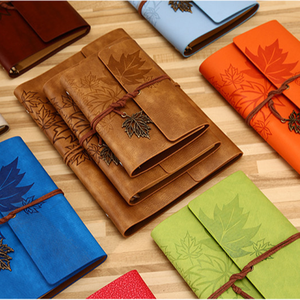 Sổ Tay Du Lịch Da Cổ Điển Có Sẵn Để Vận Chuyển Bìa Mềm Giấy Kraft Trắng Bên Trong <span class=keywords><strong>A7</strong></span> A6 A5 Kích Thước Nhà Máy Bán Sỉ Tạp Chí PU - Product Image 2