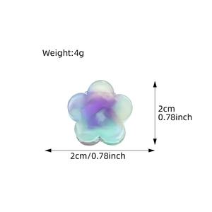 KUACHI yeni tasarım toptan Mini kore çiçek asetat saç pençe kapmak tatlı sevimli kız küçük çiçek pençe klip saç aksesuarları - Product Image 2