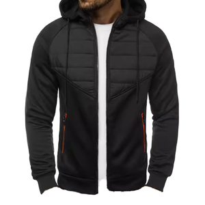 Nouveau sweat-shirt à capuche zippé décontracté pour homme, en tissu éponge 100% polyester anti-boulochage, coupe ample, services OEM - Product Image 2