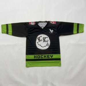 Maillot de hockey sur glace personnalisé par sublimation PRIME avec nom et numéros, uniforme d'équipe de hockey unisexe, 100% polyester, sans manches, col en V - Product Image 1