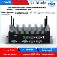 Hystou nouveau I7 10610USmall Fanless Quad SSD huit USB double réseau trois affichage Compatible US EU JP Mini ordinateur industriel