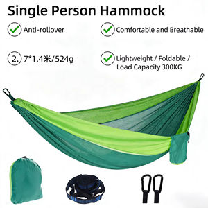 Hamaca de Playa, Columpio para Exteriores, Hamaca Individual Portátil Antivuelco, Silla Hamaca para Acampar, Cuna de Descanso para Exteriores - Product Image 2