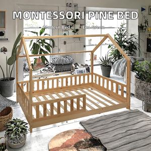 <span class=keywords><strong>Letto</strong></span> a Piattaforma <span class=keywords><strong>Montessori</strong></span> Moderno ed Ecologico in Legno di Pino Massiccio, Durevole, per Bambini e Bambine, con Dimensioni Personalizzabili - Product Image 5