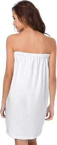 En gros, Jupe de bain blanche à logo personnalisé, serviette enveloppante pour spa, séchage rapide, pour salon de coiffure et de beauté, jupes de spa - Product Image 4
