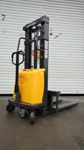 BAIJIANG MES10 Increased Height 4000mm Hydraulic Electric Forklift Truck Hand-push Elevated Truck Semi-electric Forklift Truck