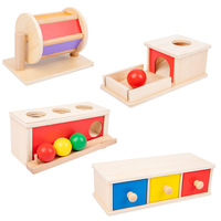 Jouet éducatif Montessori Lanhang Toys, boîte à monnaie avec tiroir à balles, très vendu, pour les tout-petits de 1 à 3 ans