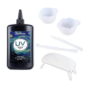 Tipo duro uv resina epóxi cola kit artesanato, para moldes com kit de ferramenta de iniciante por puduo