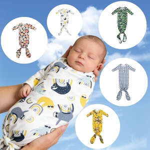 Sac de couchage pour bébé nouveau-né à manches longues YiwuYiyuan, imprimé floral, poche pour les pieds réglable, sac d'emmaillotage pour nourrisson 0-3 mois - Product Image 1